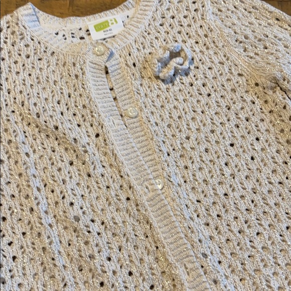 Crazy 8 cream and gold cardigan size 5-6 - Picture 2 of 8